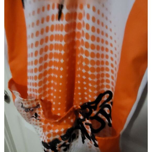 HINCAPIE Cycle JERSEY Shirt 2XL Poly White Orange Pockets Tour Missouri Bike - Picture 7 of 8